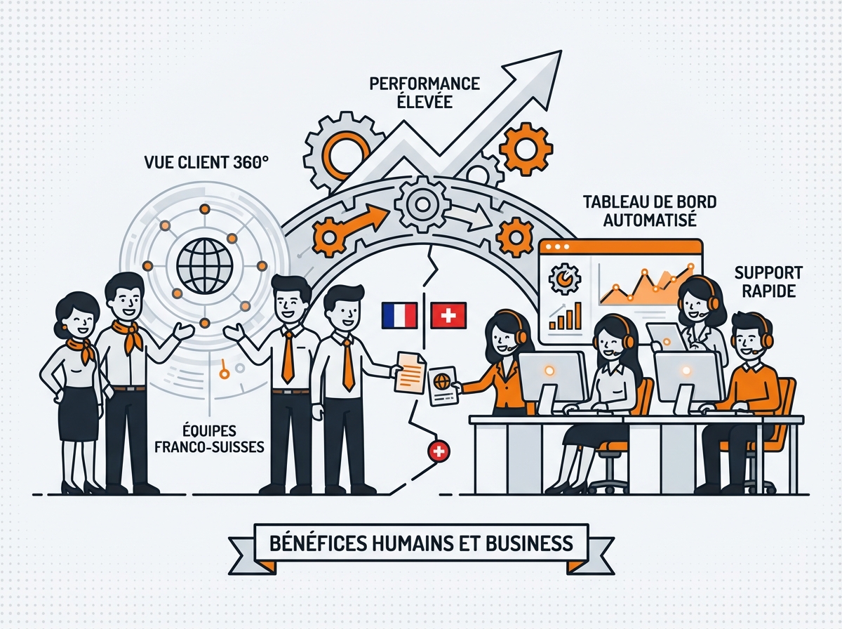Bénéfices de l'intégration CRM ERP Google Workspace pour les équipes commerciales, admin et support